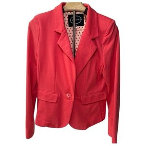 Love Tree Vibrant Coral Blazer - Size L